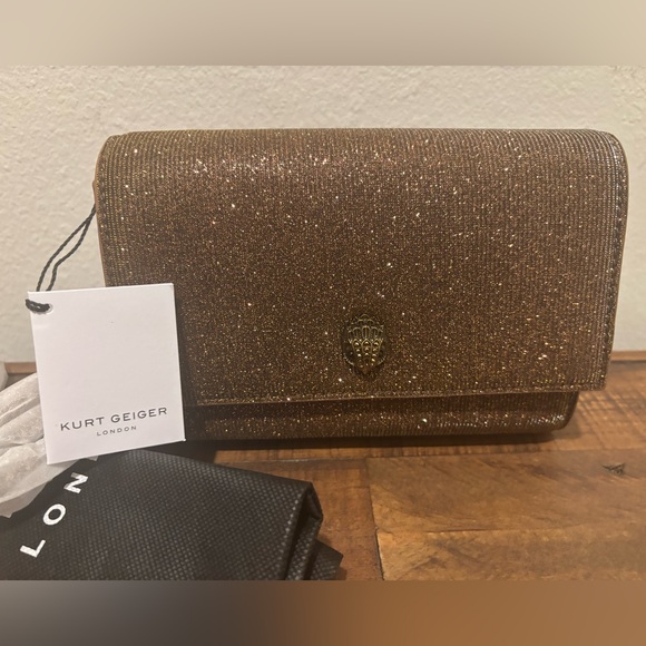 Kurt Geiger Glittering Brown Crossbody Bag - Picture 3 of 14